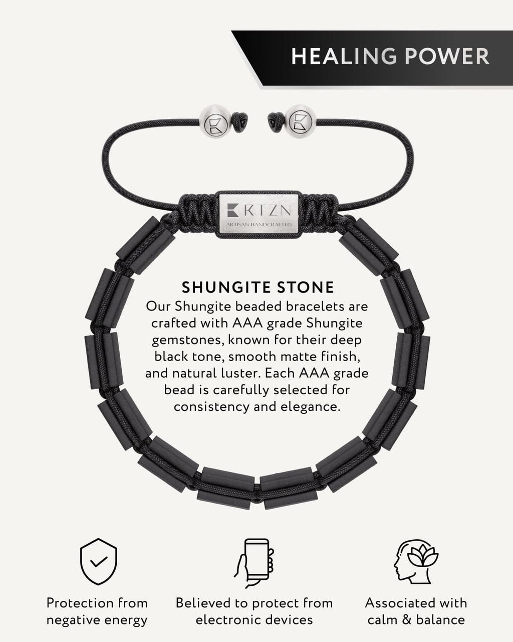Havana Shungite Beaded Bracelet