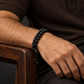 Black Onyx Beaded Bracelet - Morocco