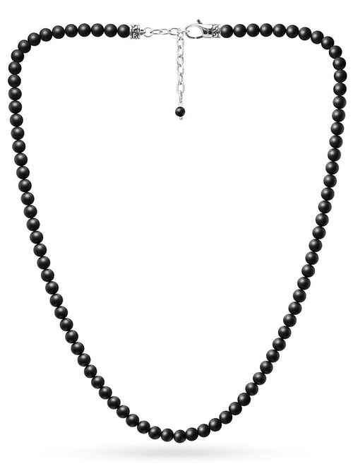 Collar de cuentas de ónix negro