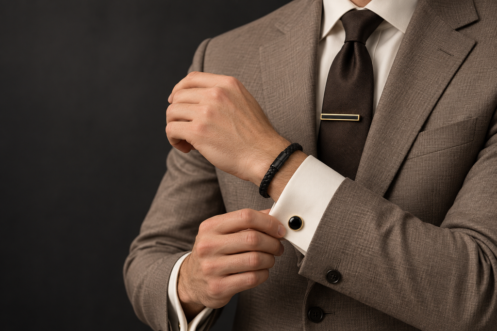 Gold and Onyx Cufflinks