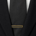 Gold and Onyx Inlaid Tie Clip