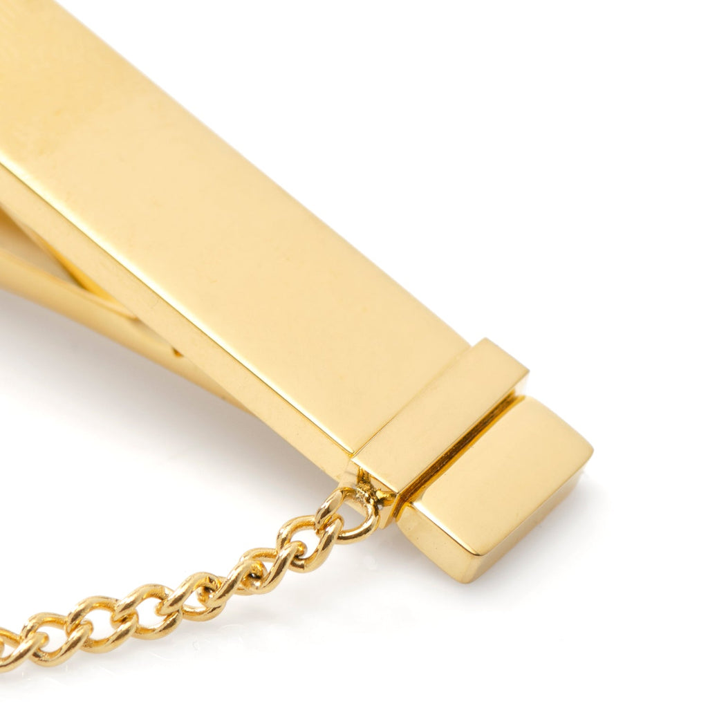 Sujetacorbatas de cadena de oro de acero inoxidable