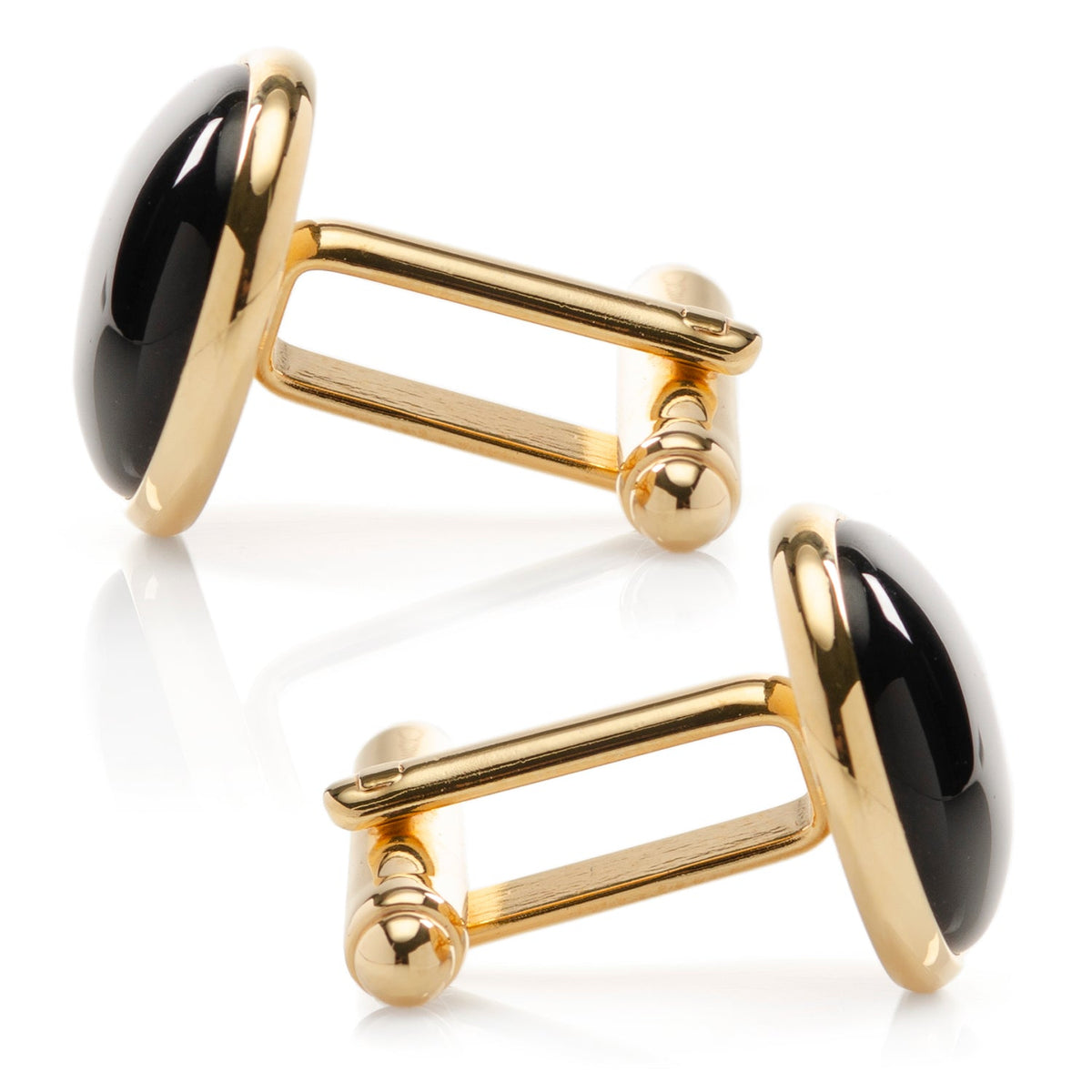Gemelos de oro y ónix