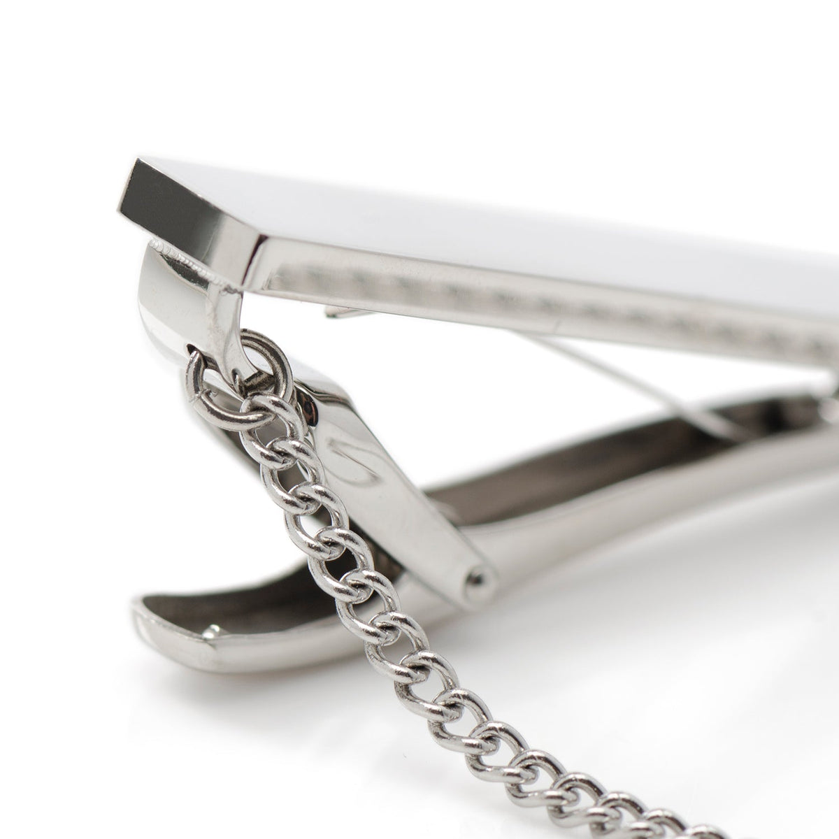 Clip para corbata de cadena de acero inoxidable